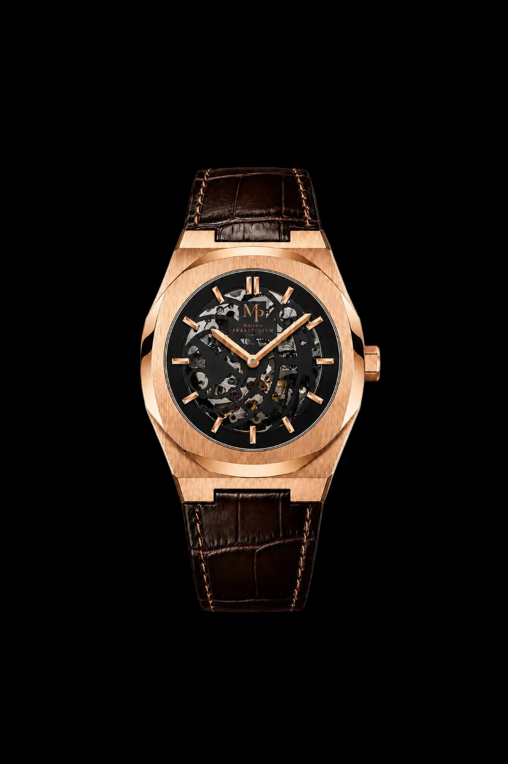 MAISON PRAESTIGIUM AUREUM Automatic Skeleton — Rose Gold