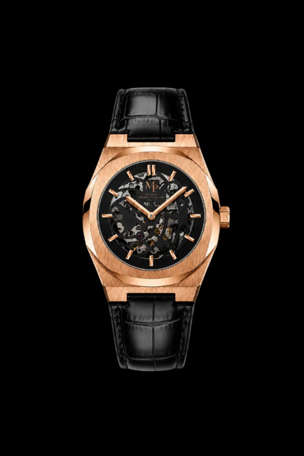 MAISON PRAESTIGIUM NOCTIS Automatic Skeleton — Rose Gold
